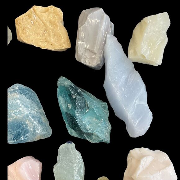 Art Glass Cullet Glowing Manganese Uranium Glass Bulk Assortment 3 LBS #5GA5 - Picture 9 of 10